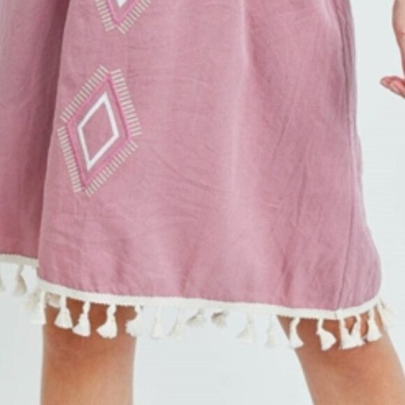 Boho Babe Pink Embroidered Dress - Picture 8 of 8